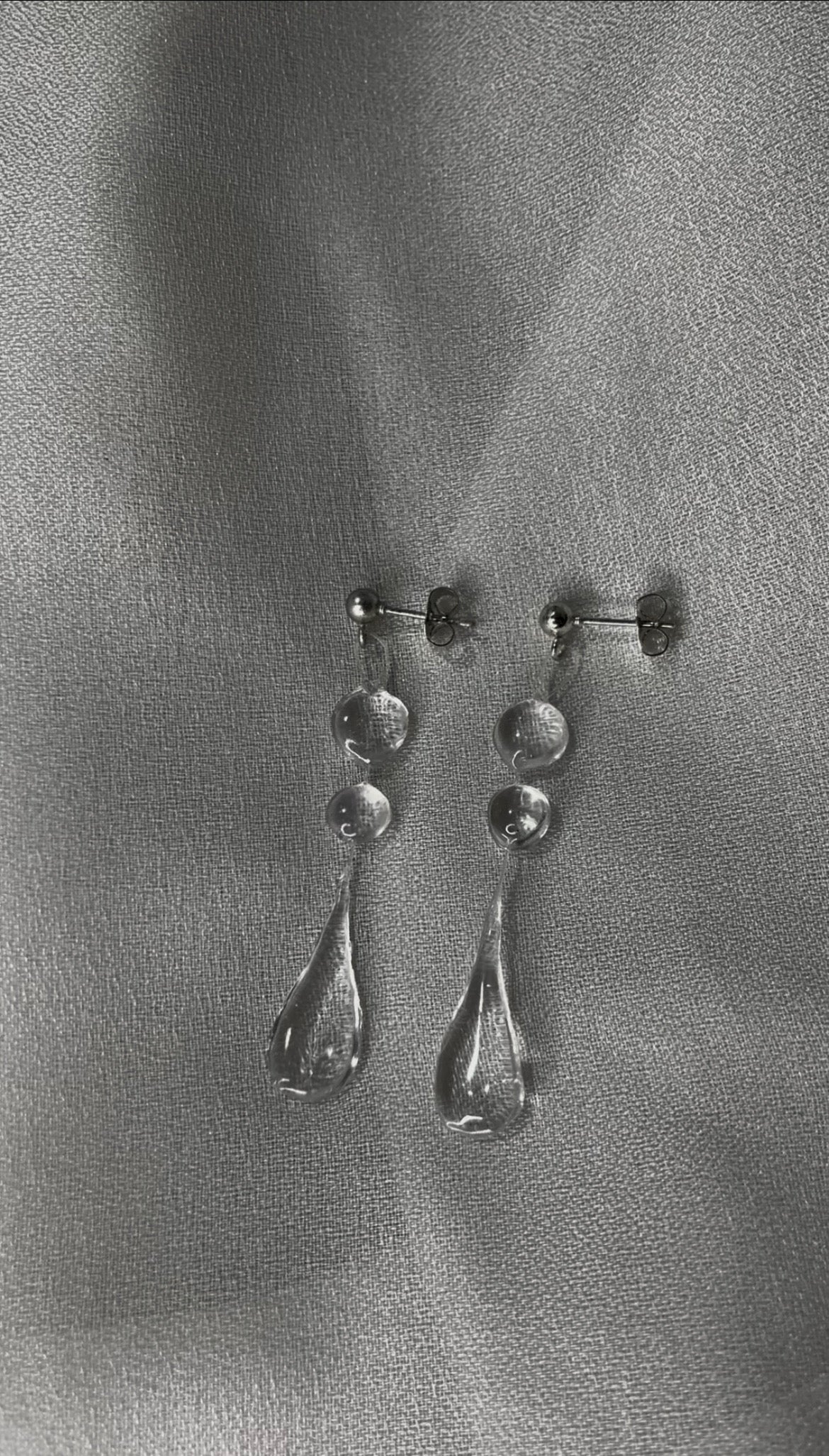Pendientes gotas de cristal
