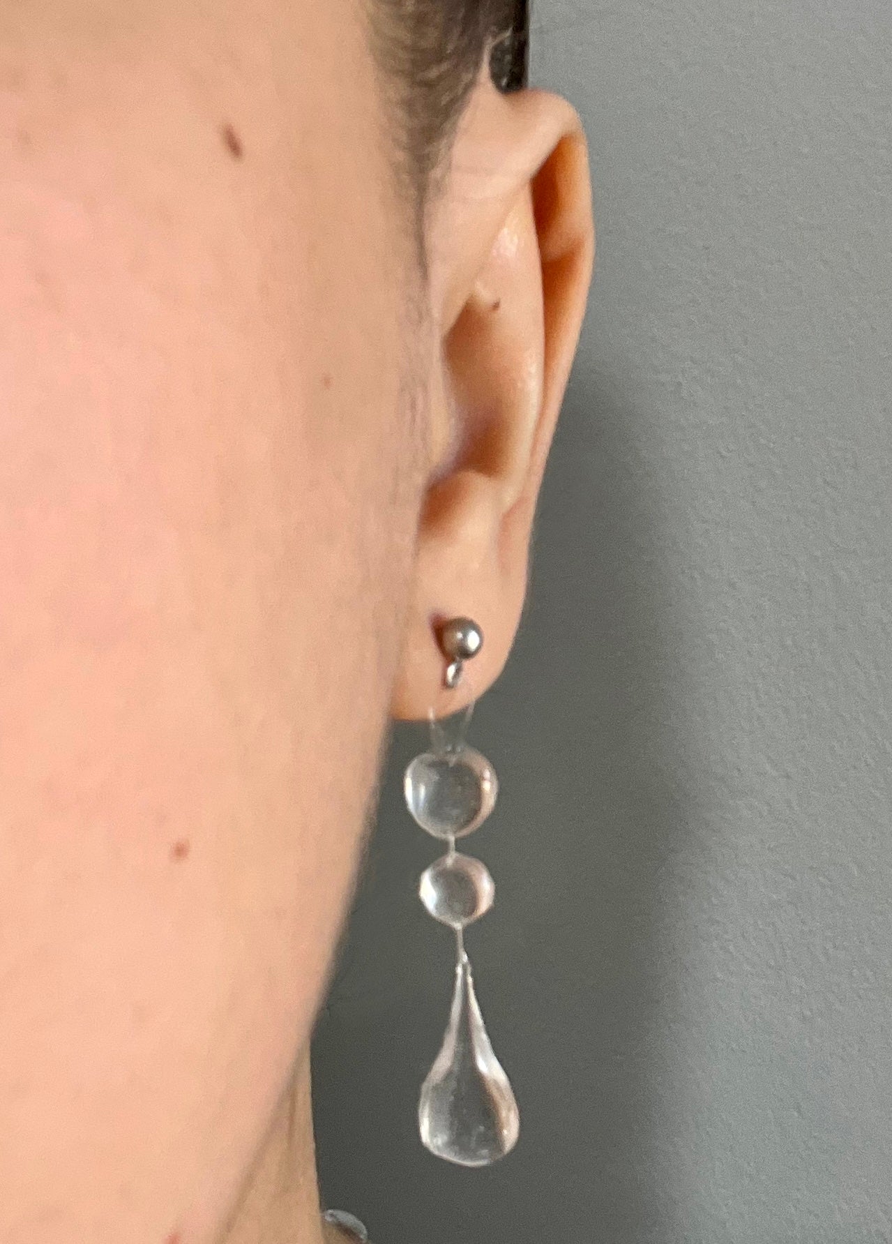 Pendientes gotas de cristal