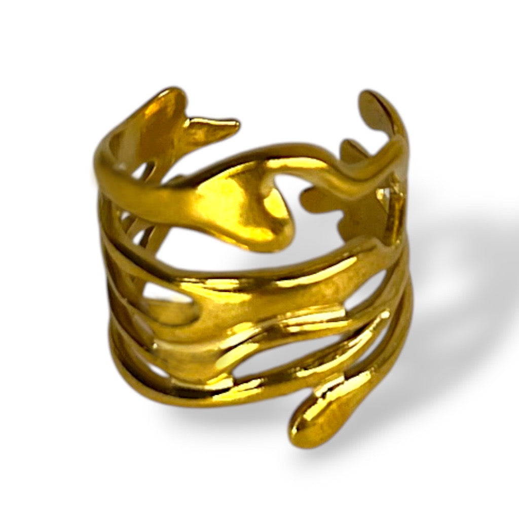 Anillo Golden Waves