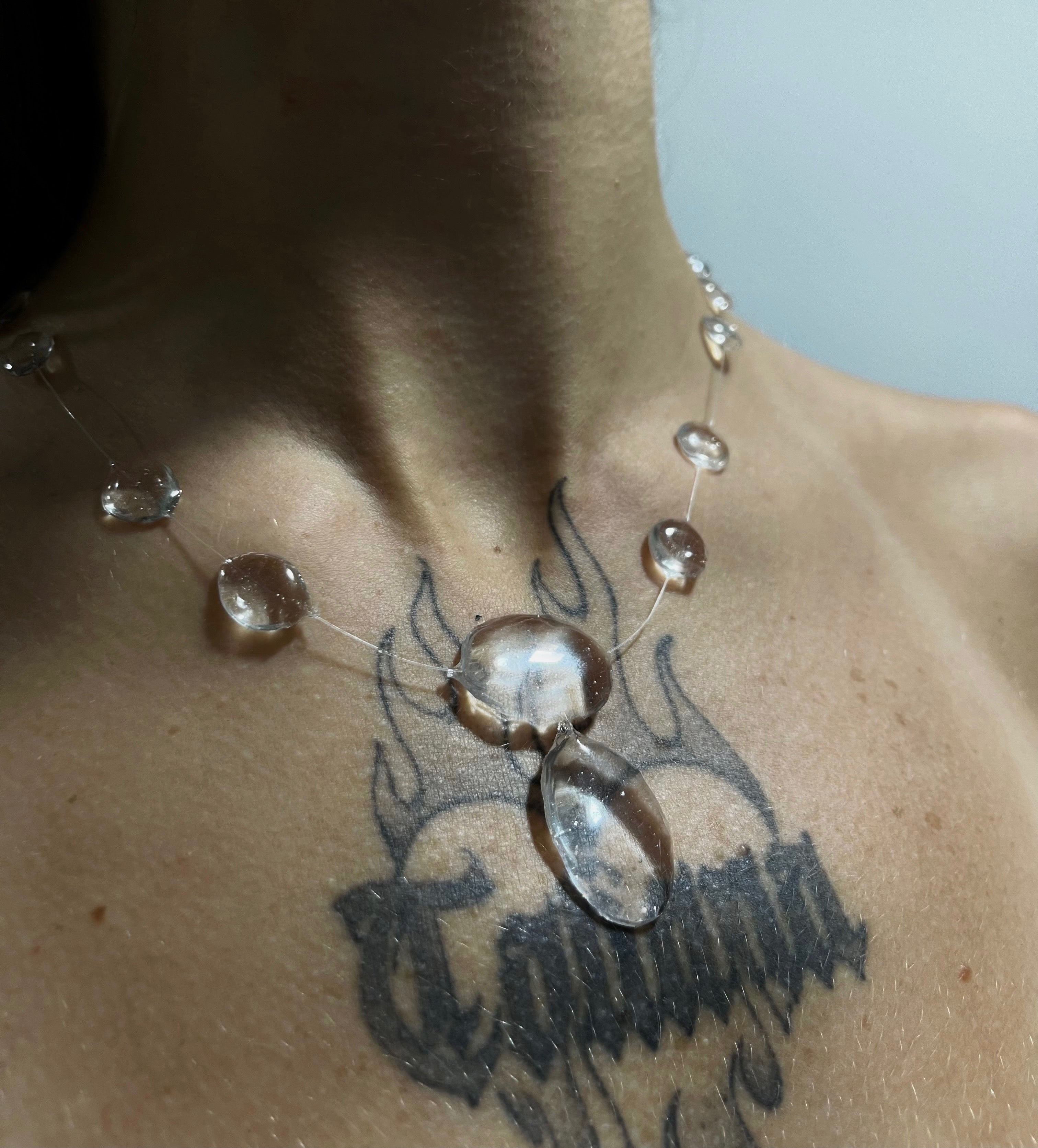 Collar gotas de cristal