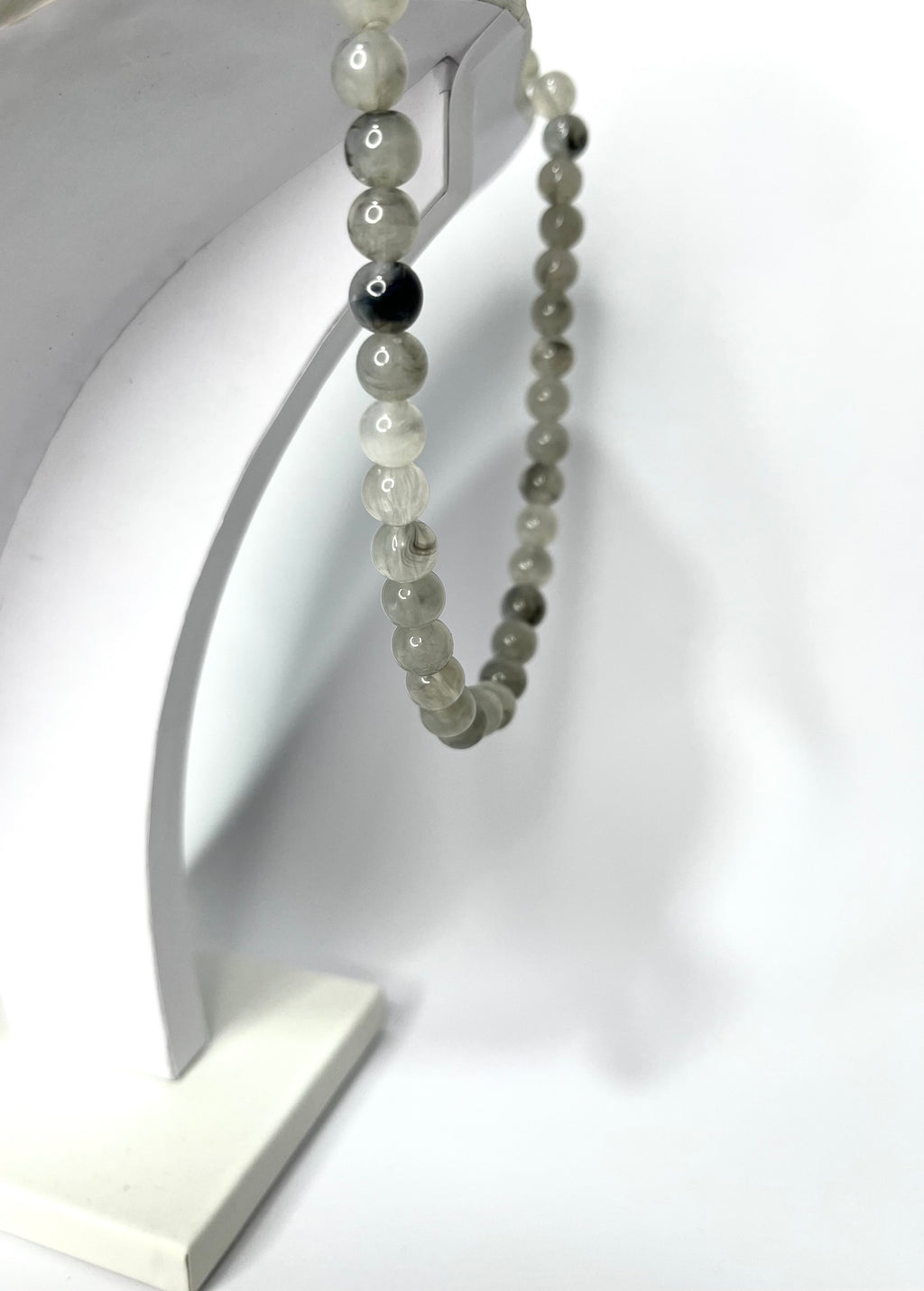 Collar ojo de gato gris y Medalla Texturada